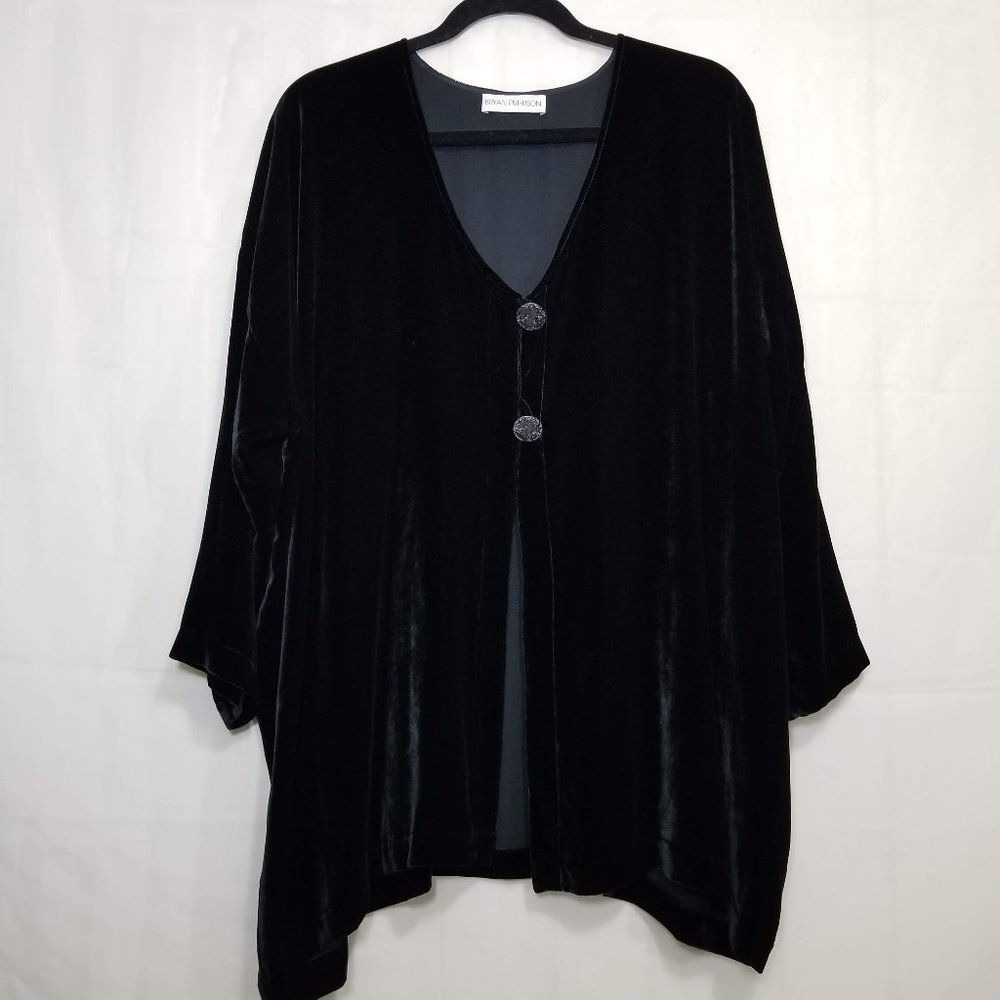 Bryan Emerson velvet jacket horse buttons FLAW